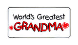 LIC.PLATE WORLD'S GREATEST GRANDMA