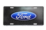 LIC.PLATE FORD BLACK TREAD W/OVAL