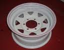 SPOKE WHITE RIM  15 INCH X 6 INCH  6 HOLES  (9700955)