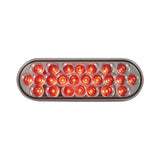 LED Oval STTP Clear Lens Lamp Red - 24-dio