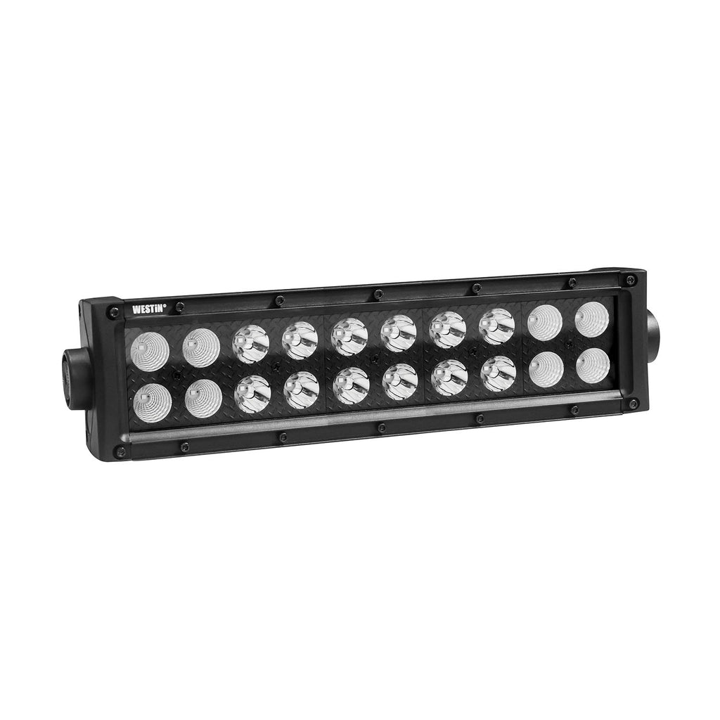 B-FORCE Double Row LED Light Bar; 10 inch Combo w/3W Cree; Black;