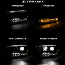 Load image into Gallery viewer, LED Projector Plank Style Switchback H.L Halo Black Amber (OE Style)