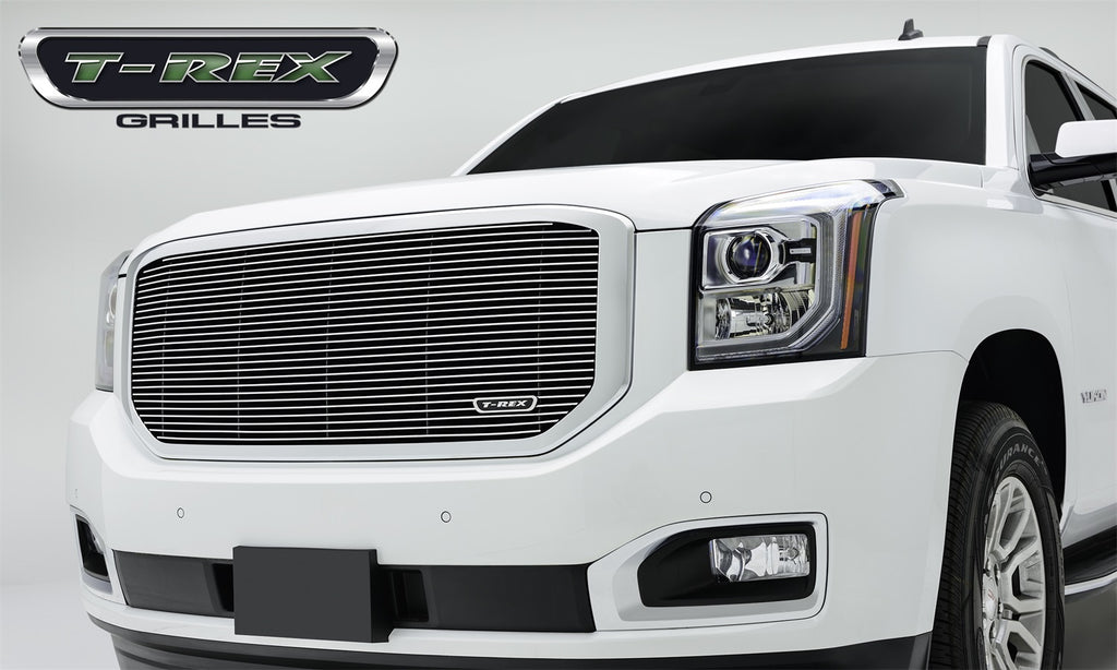 Billet Series Grille; Horizontal; Aluminum; Polished; 1 Pc; Insert;