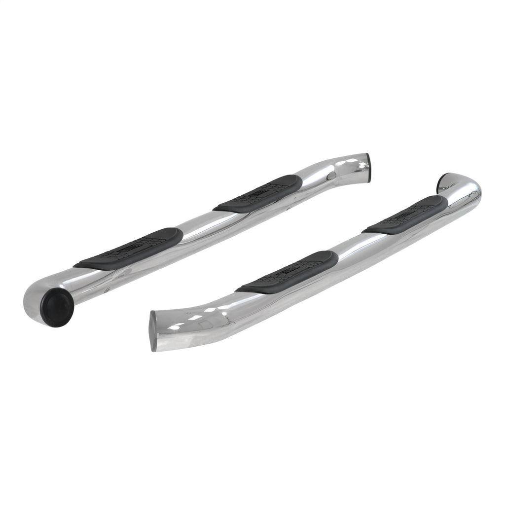 3in. Round Polished Stainless Side Bars; Select Ford F-150