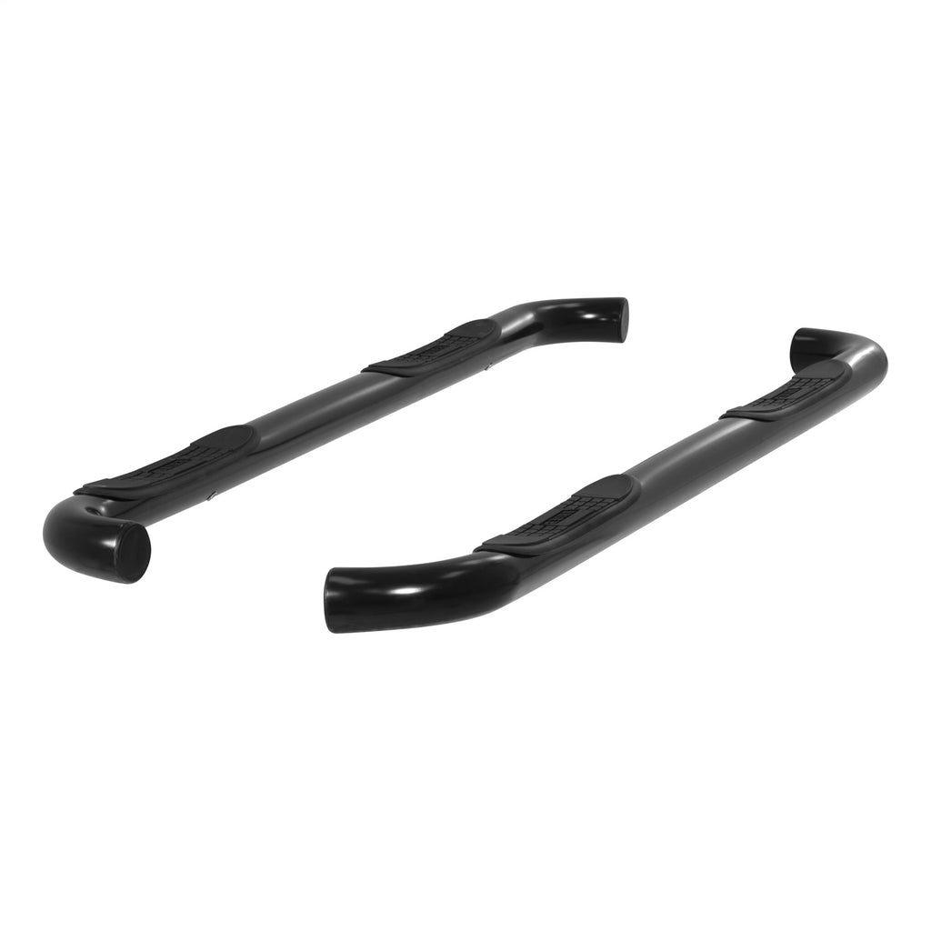 ARIES 203016 3-Inch Round Black Steel Nerf Bars; No-Drill; Select Ford F-150
