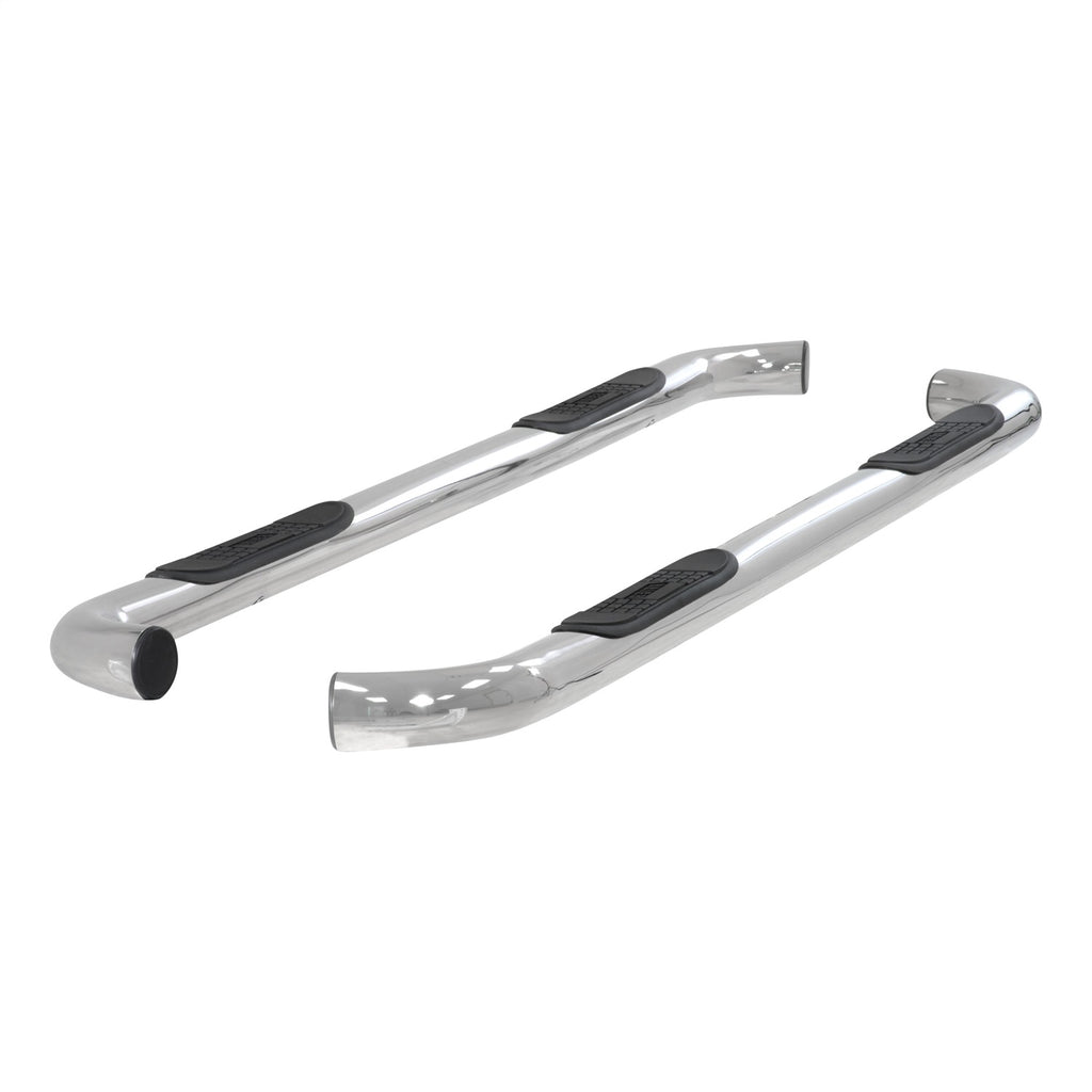 3in. Round Polished Stainless Side Bars; Select Ford F-150