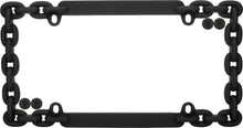 Load image into Gallery viewer, License Plate Frames; Chain; Matte Black; w/Fastener Caps;