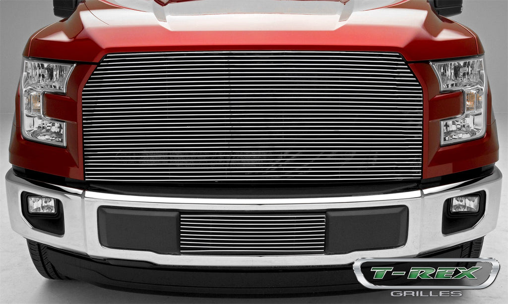 Billet Series Grille; Horizontal; Aluminum; Polished; 1 Pc; Replacement;