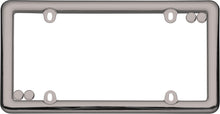 Load image into Gallery viewer, License Plate Frames; Nouveau; Black Chrome; w/Fastener Caps;