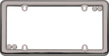 License Plate Frames; Nouveau; Black Chrome; w/Fastener Caps;