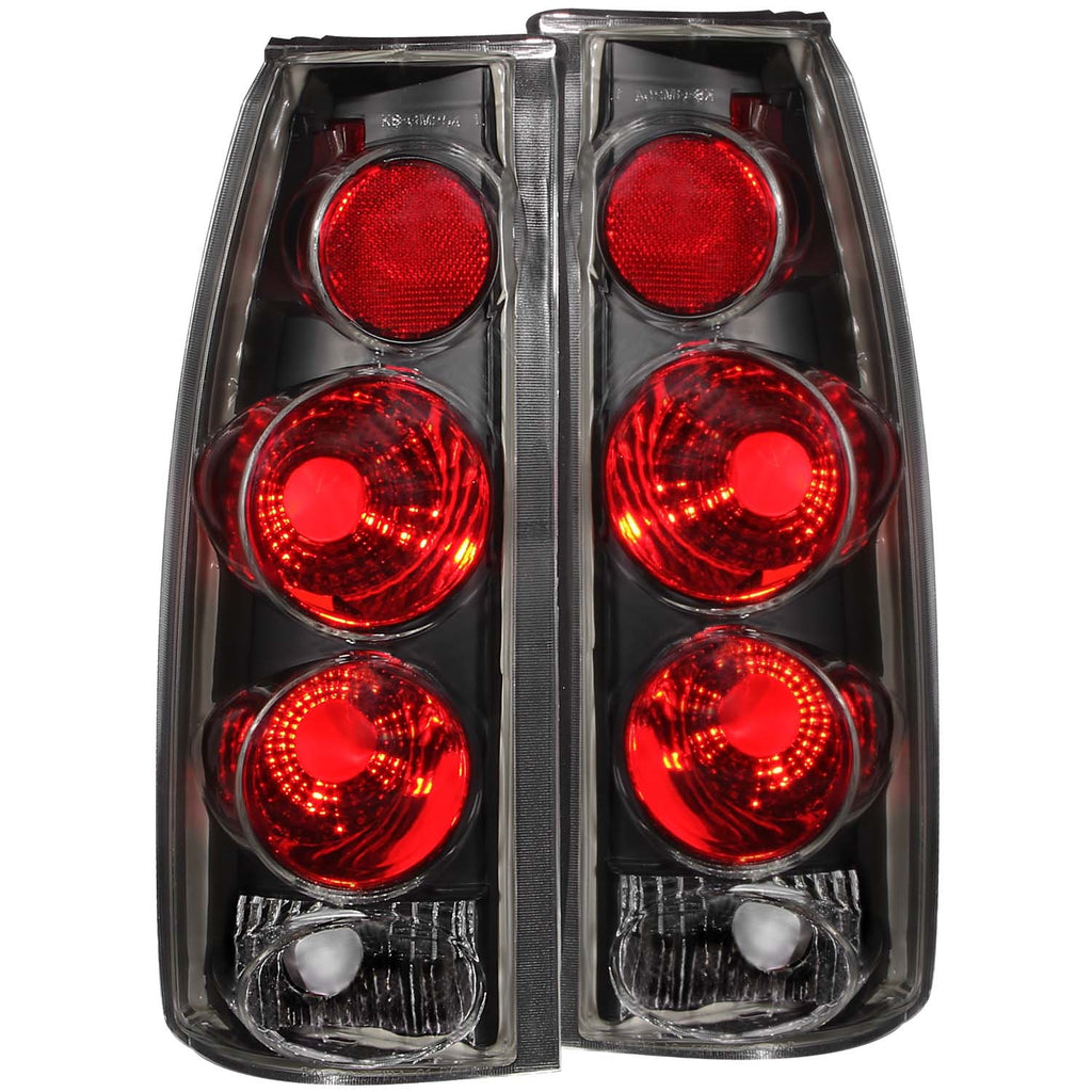 Tail Light Assembly; Clear Lens; Black Housing; 3D Style; Pair;