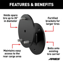 Load image into Gallery viewer, Jeep Wrangler JK Spare Tire Relocation Carrier