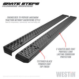 Grate Steps Running Boards; Textured Black; 79 in.; Mount Kit Not Included;