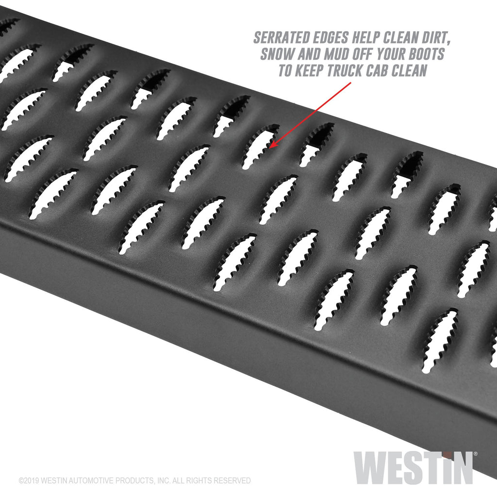 Grate Steps Running Boards; Textured Black; 83 in.; Mount Kit Not Included;
