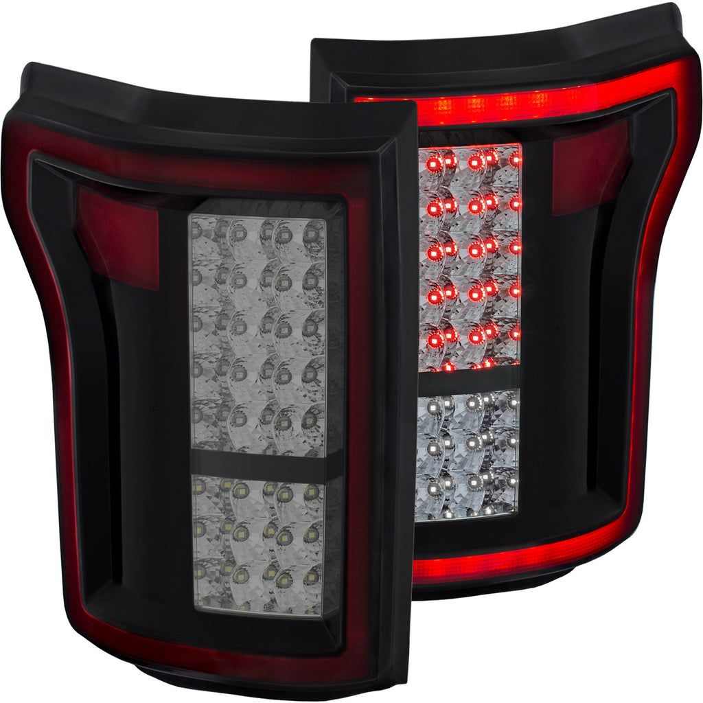 Tail Light Assembly; LED; Red/Smoke Lens; Pair;