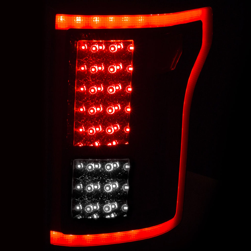 Tail Light Assembly; LED; Red/Smoke Lens; Pair;
