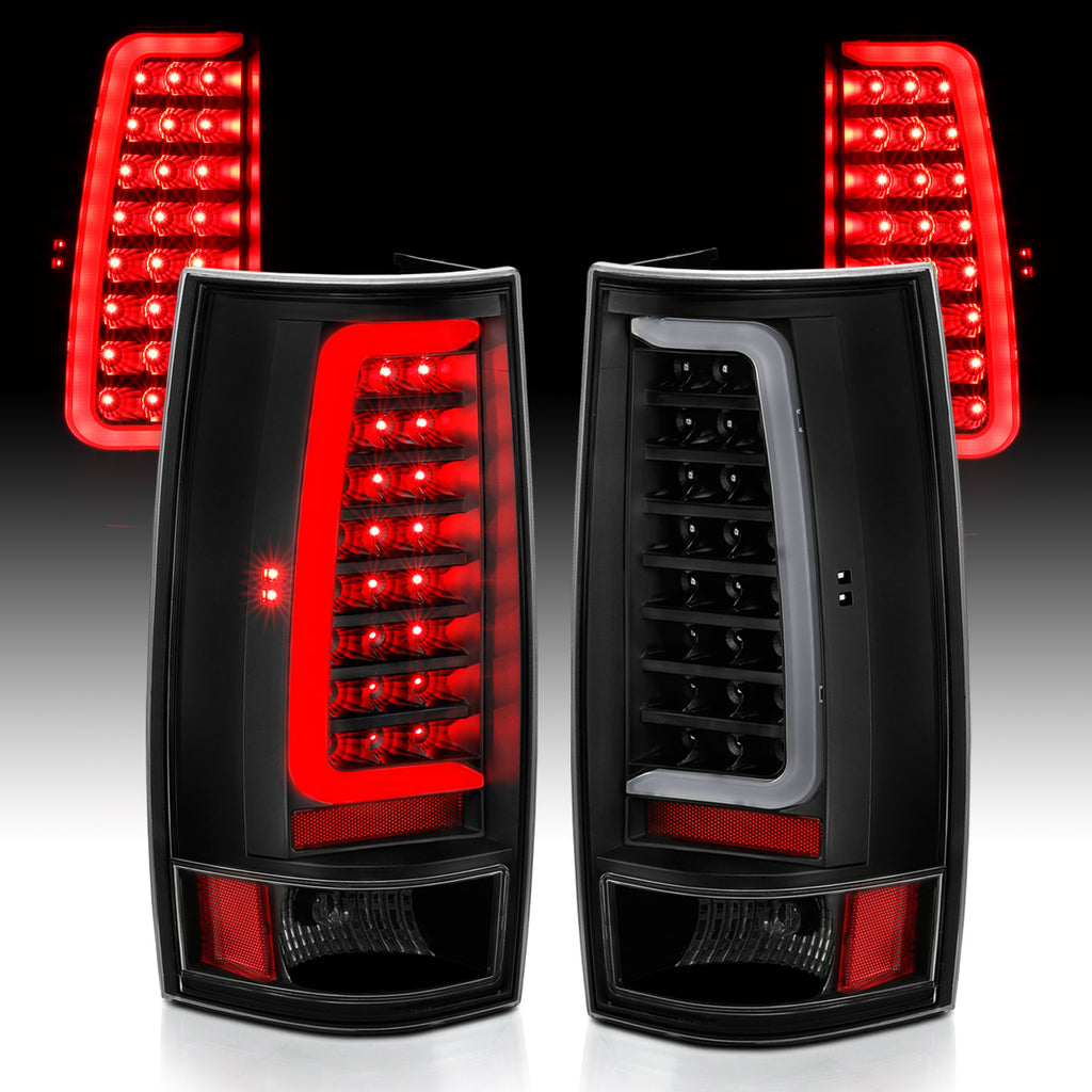 Anzo Black Plank Style LED Tail Lights With Clear Lens 07-14 Tahoe /Suburban /Yukon