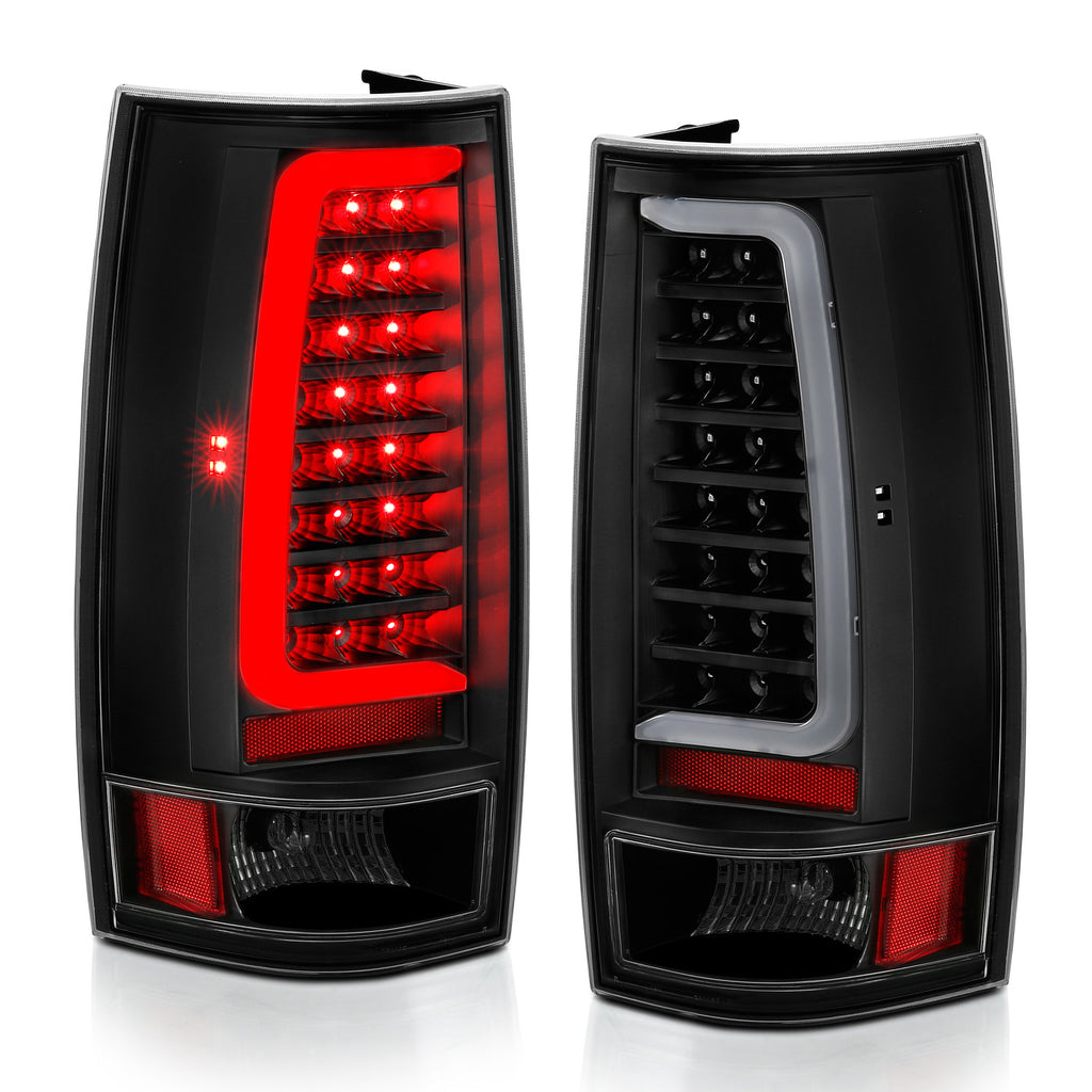 Anzo Black Plank Style LED Tail Lights With Clear Lens 07-14 Tahoe /Suburban /Yukon