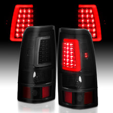 Load image into Gallery viewer, Anzo Black Plank Style LED Tail Lights With Smoke Lens 99-02 Silverado/ 99-06 Sierra