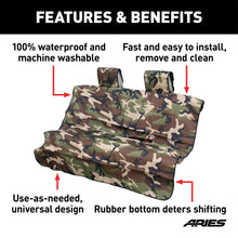 Load image into Gallery viewer, Seat Defender 58in. x 55in. Removable Waterproof Camo Bench Seat Cover