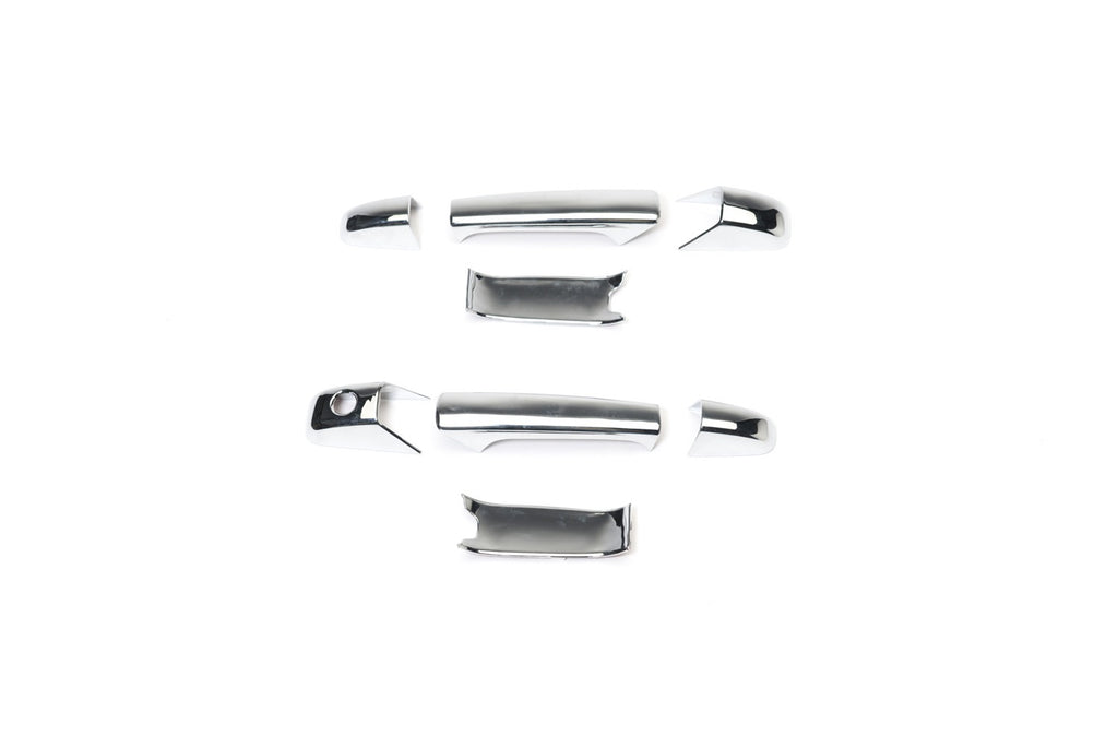 Door Handle Cover; Chrome; 2 pc.; w/o Passenger Side Keyhole;