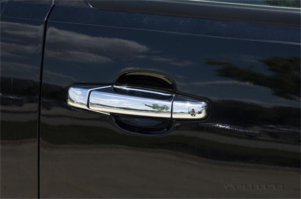 Door Handle Cover; Chrome; 2 pc.; w/o Passenger Side Keyhole;