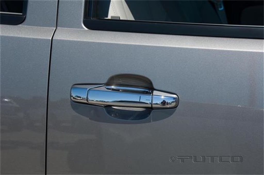 Door Handle Cover; Chrome; 2 pc.; w/o Passenger Side Keyhole;