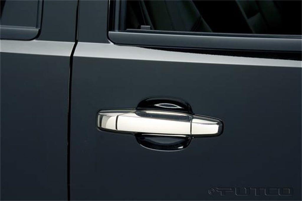 Door Handle Cover; Chrome; 2 pc.; w/o Passenger Side Keyhole;