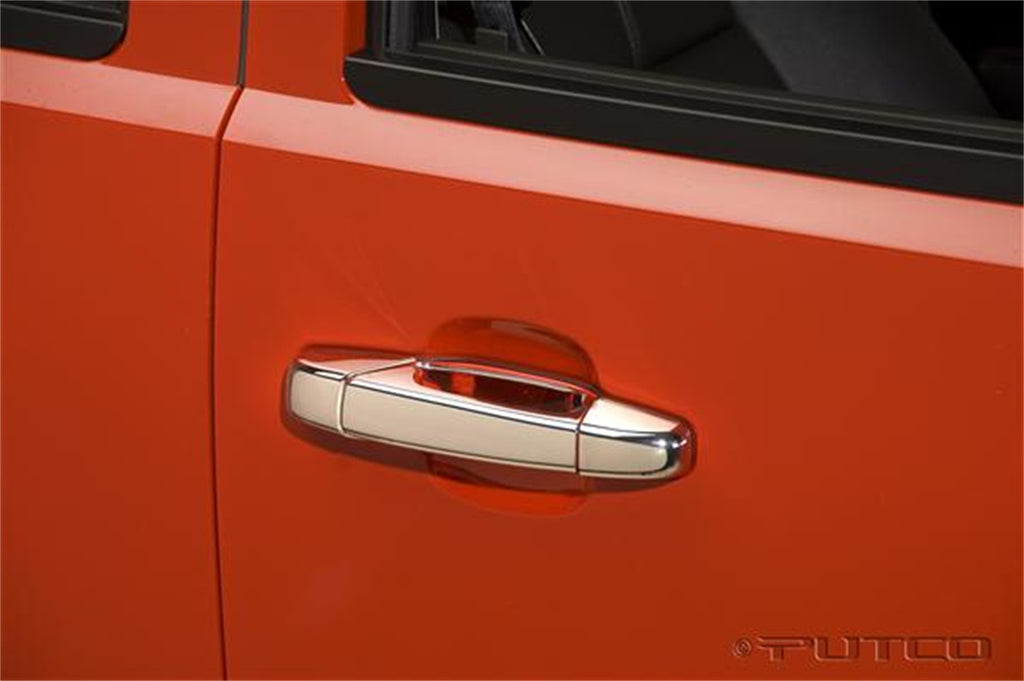 Door Handle Cover; Chrome; 2 pc.; w/o Passenger Side Keyhole;