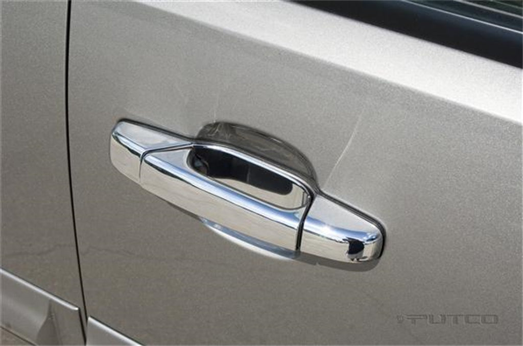 Door Handle Cover; Chrome; 2 pc.; w/o Passenger Side Keyhole;