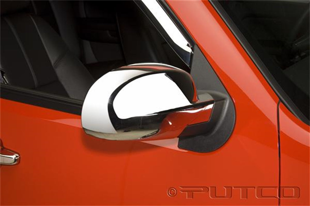 Door Mirror Cover; Chrome;