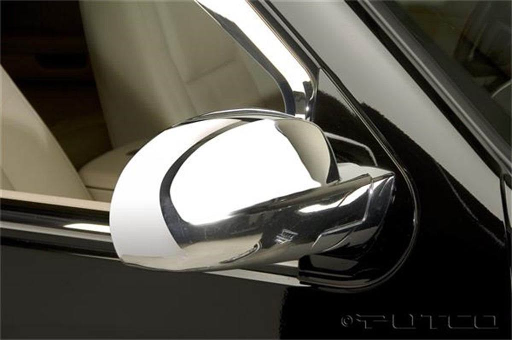 Door Mirror Cover; Chrome;