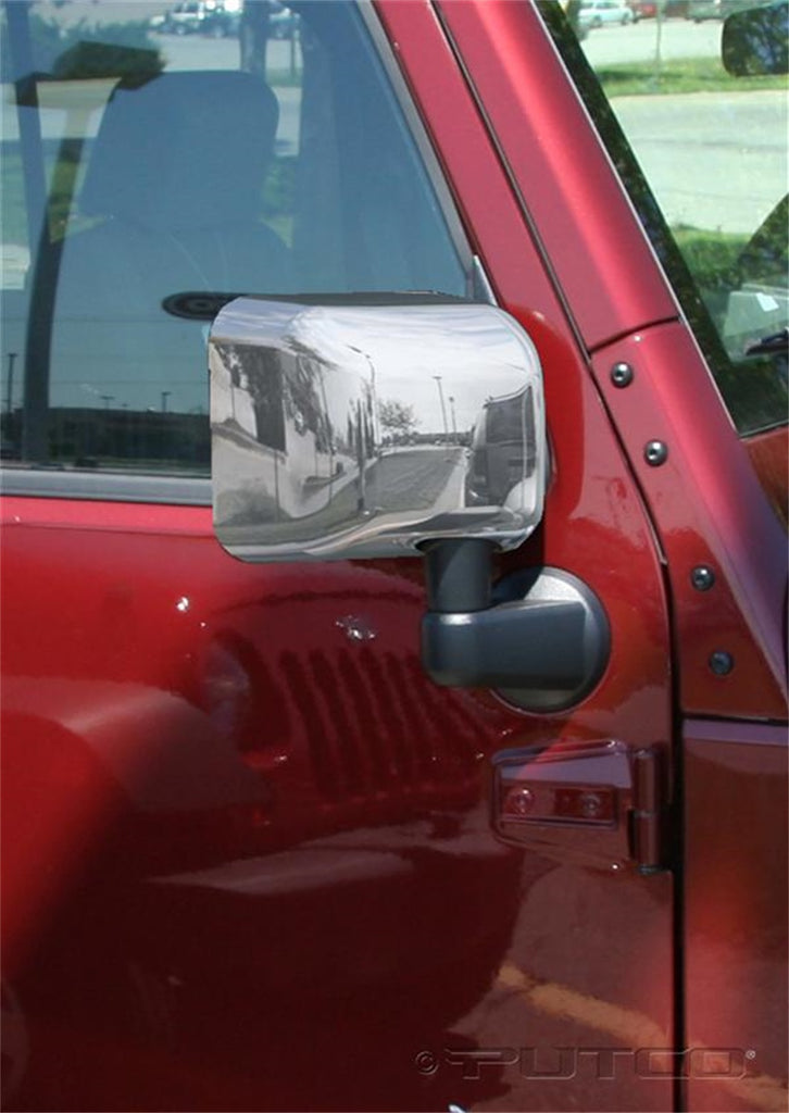 Door Mirror Cover; Chrome;