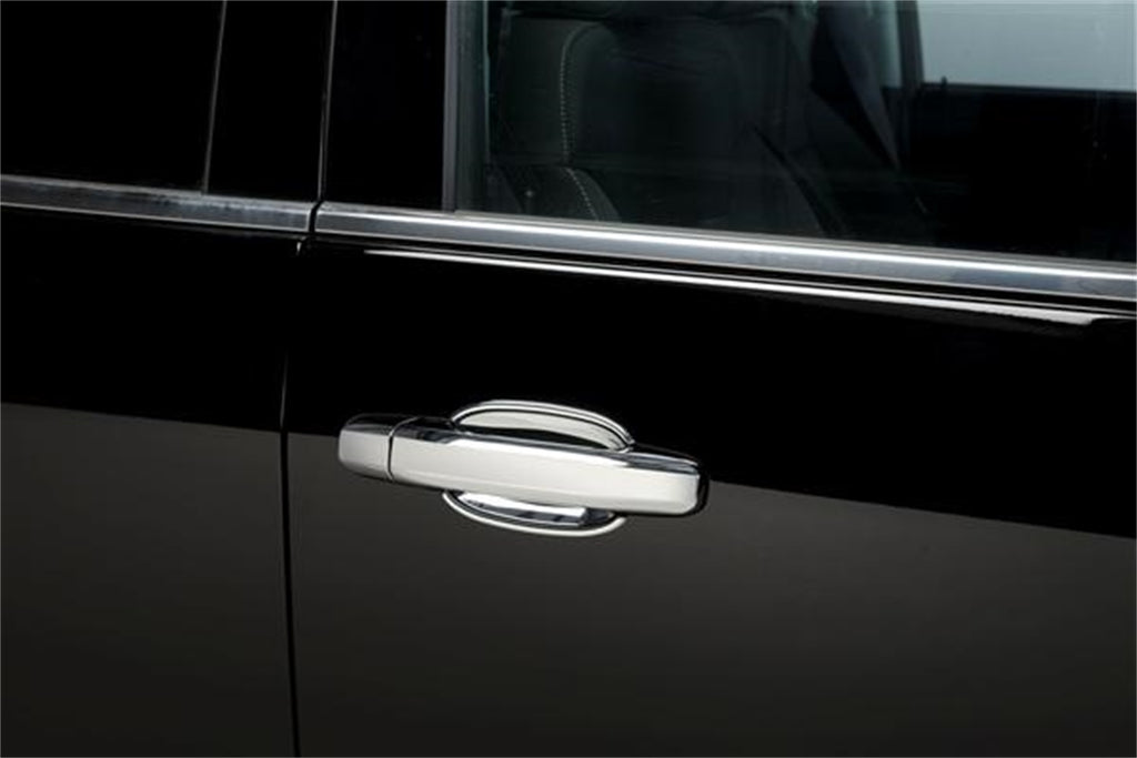 Door Handle Cover; Chrome; 8 Pc.; w/o Passenger Side Keyhole; Deluxe;