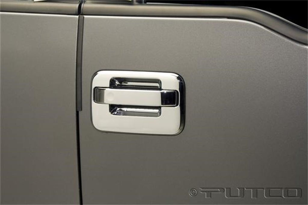 Door Handle Cover; Chrome; 2 pc.; w/o Key Pad; w/o Passenger Side Keyhole;