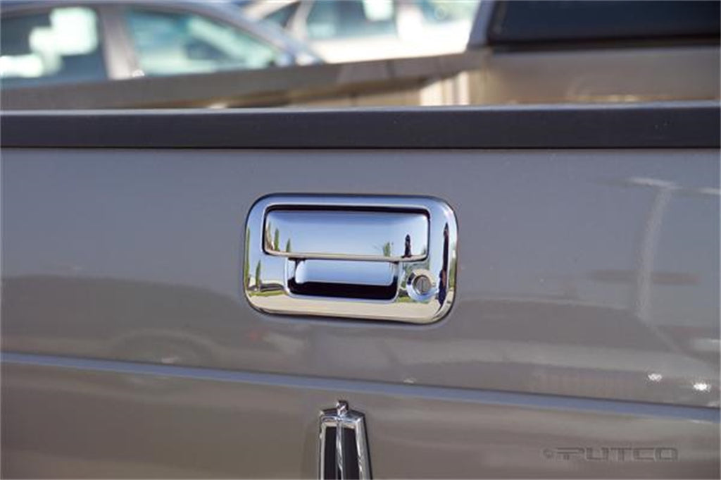 Tailgate Handle Cover; Chrome; w/o Door Handles; w/Keyhole;