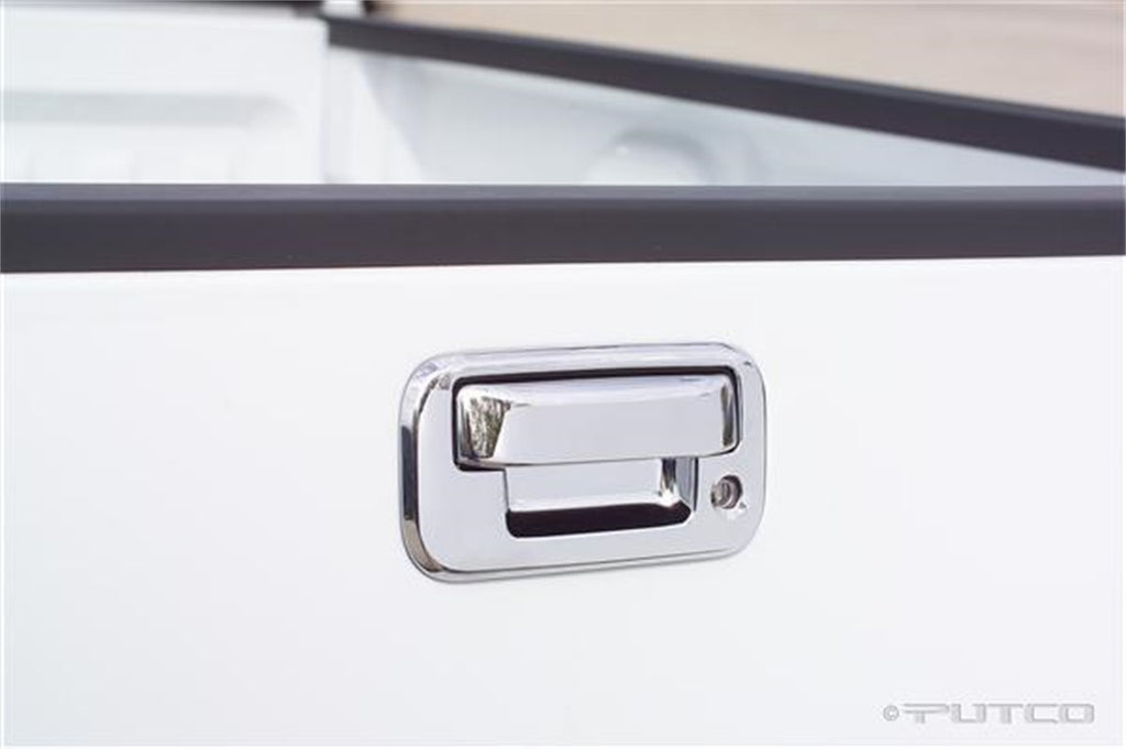 Tailgate Handle Cover; Chrome; w/o Door Handles; w/Keyhole;