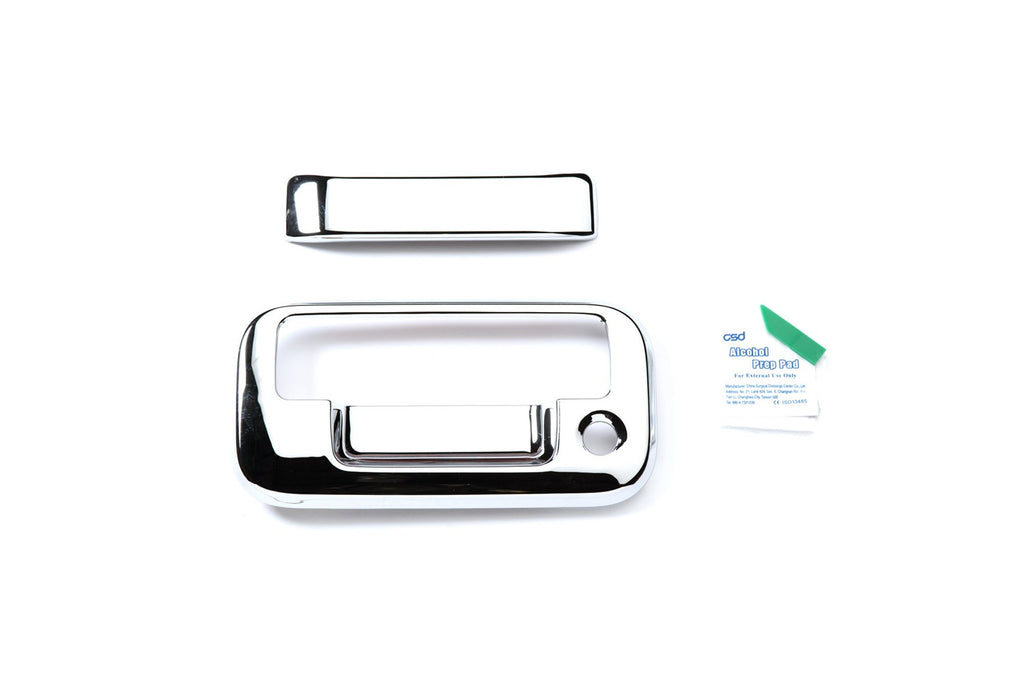 Tailgate Handle Cover; Chrome; w/o Door Handles; w/Keyhole;