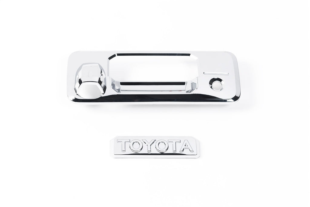 Tailgate Handle Cover; Chrome; w/Back Up Camera Opening;