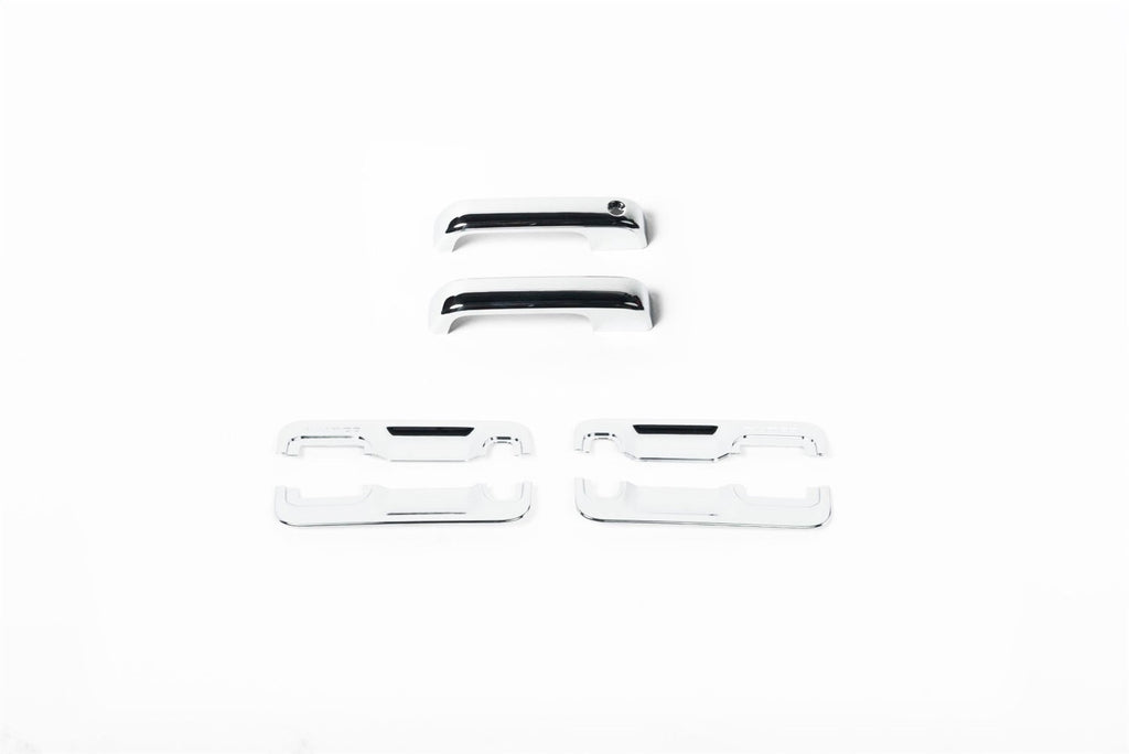 Door Handle Cover; Chrome; 2 pc.; Deluxe w/Driver Keyhole;