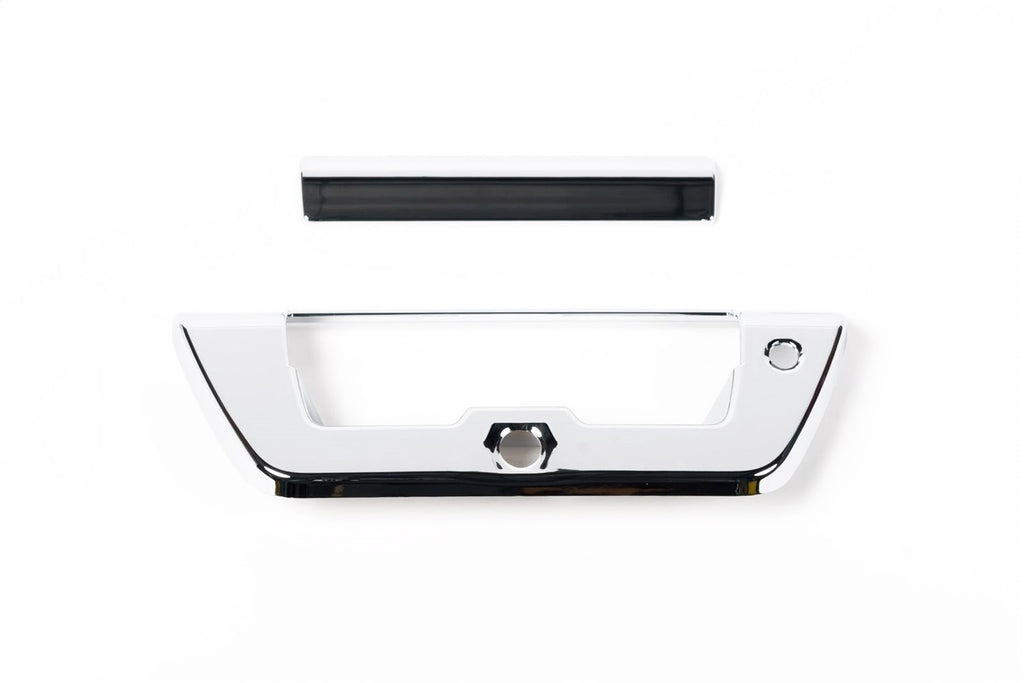 Tailgate Handle Cover; Chrome w/Pull Handle And Camera; w/LED Opening;