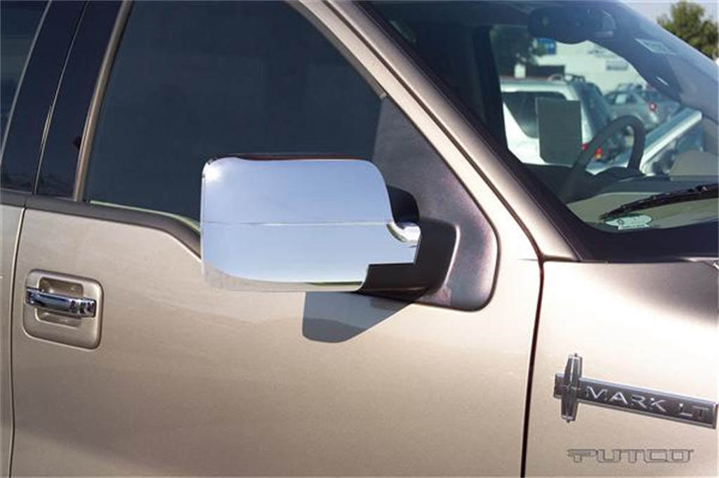 Door Mirror Cover; Chrome;