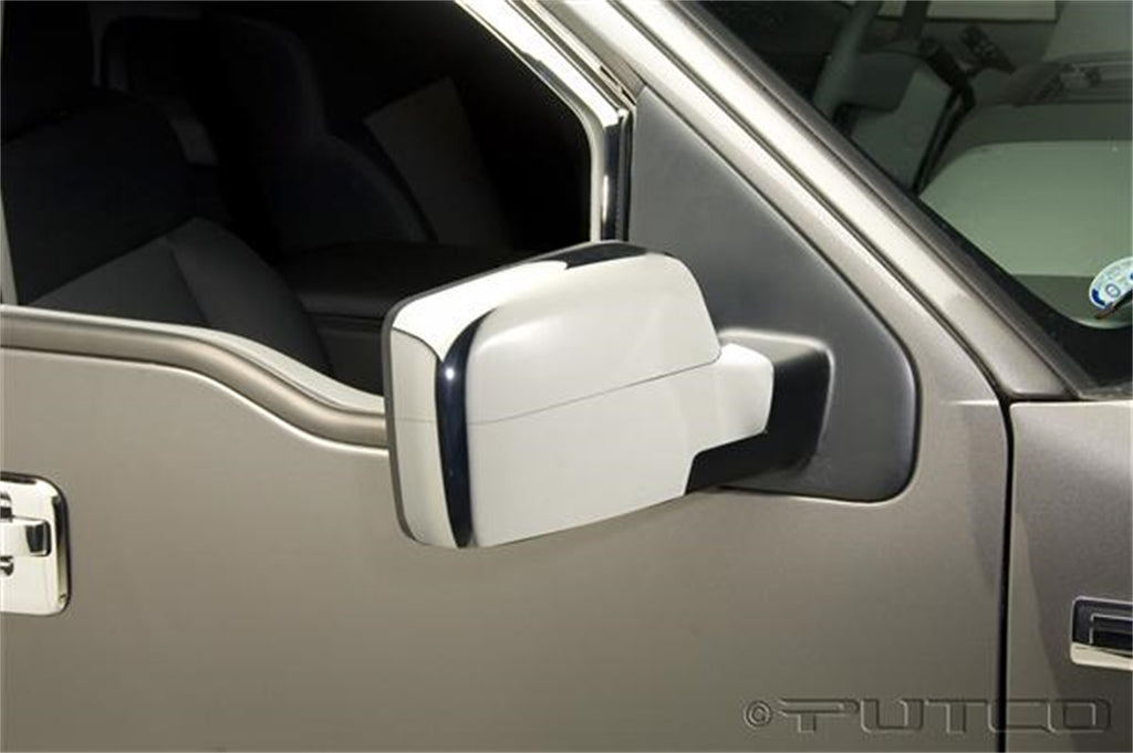 Door Mirror Cover; Chrome;