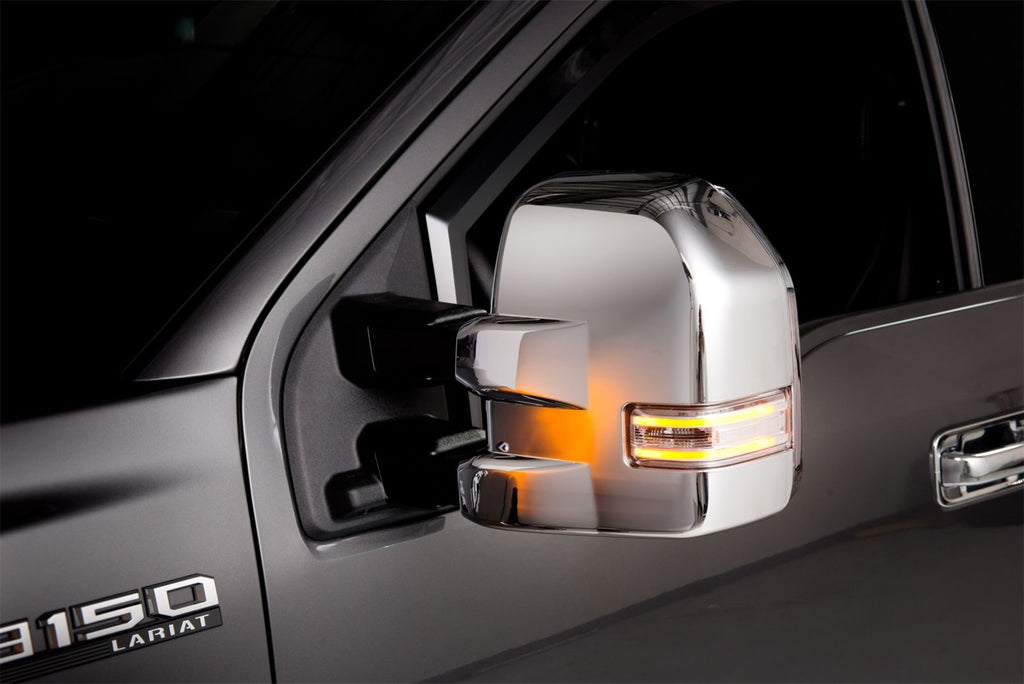 Door Mirror Cover; Chrome;