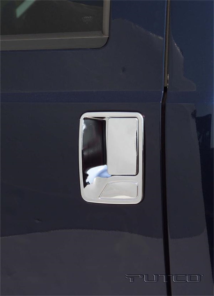 Door Handle Cover; Chrome; 4 pc.; w/o Passenger Side Keyhole;