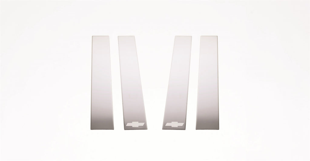 Classic Decorative Pillar Posts w/o Accents; Stainless Steel; 4 pc.;