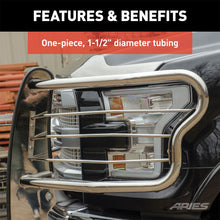 Load image into Gallery viewer, Polished Stainless Grille Guard; Select Chevrolet Silverado 1500
