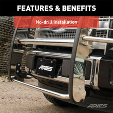 Load image into Gallery viewer, Polished Stainless Grille Guard; Select Chevrolet Silverado 1500