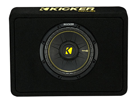 10" Subwoofer In Thin Profile Enclosure 2-Ohm 300W  Kicker Subwoofers