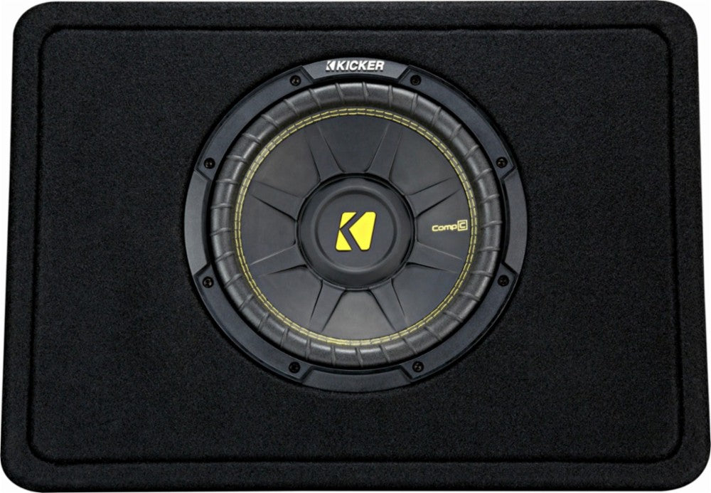 10" Subwoofer In Thin Profile Enclosure 4-Ohm 300W  Kicker Subwoofers